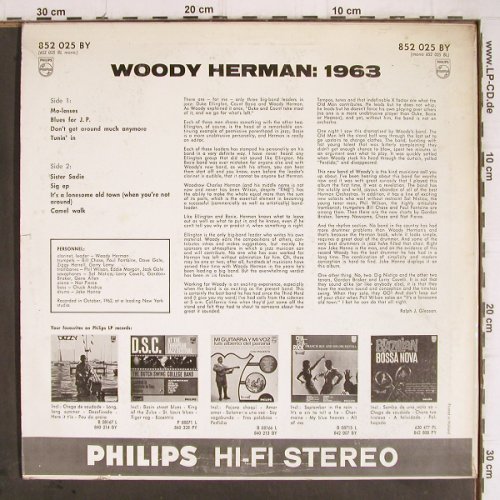 Herman,Woody: 1963-The Swingin'Est Big.B.ever, Philips (852 025 BY), NL,m-/vg+, 1963 Typ: LP Best.-Nr.: Y9347 Preis: 9,00 Euro