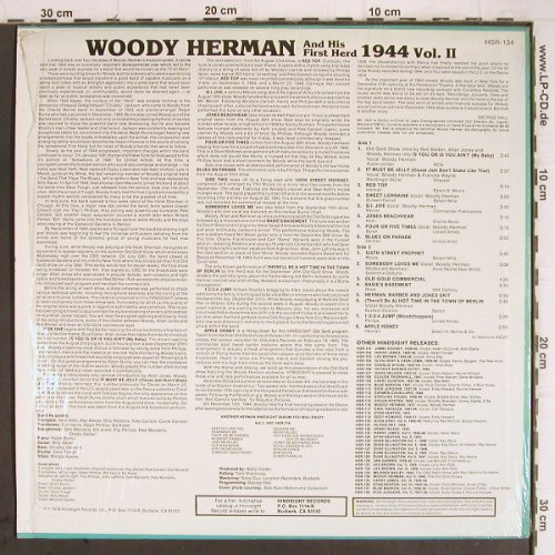 Herman,Woody  & his first Herd: Vol.2-The Uncollected (Radio 1944), Hindsight Records (HSR-134), US, 1979 Typ: LP Best.-Nr.: Y9348 Preis: 9,00 Euro