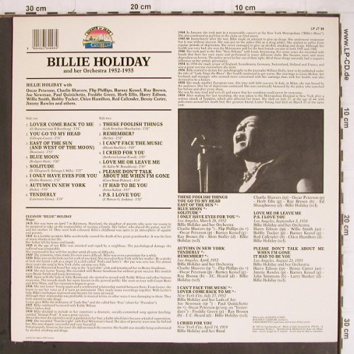 Holiday,Billie  and her Orchester: 1952-1955, Giants Of Jazz (LPJT 98), I, 1989 Typ: LP Best.-Nr.: Y9378 Preis: 7,50 Euro