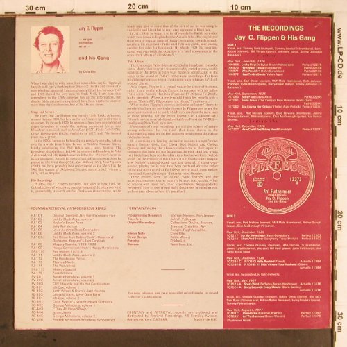 Flippen,Jay C  & his Gang: 1926-27, f.Red Nichols, Miff Mole.., Fountain (FV-204), UK, m-/vg+ Typ: LP Best.-Nr.: Y9404 Preis: 9,00 Euro