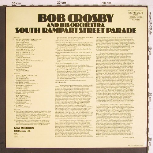 Crosby,Bob & his Orchestra: South Rampart Street Parade, woc, MCA (MCFM 2578), UK Typ: LP Best.-Nr.: Y9545 Preis: 7,50 Euro