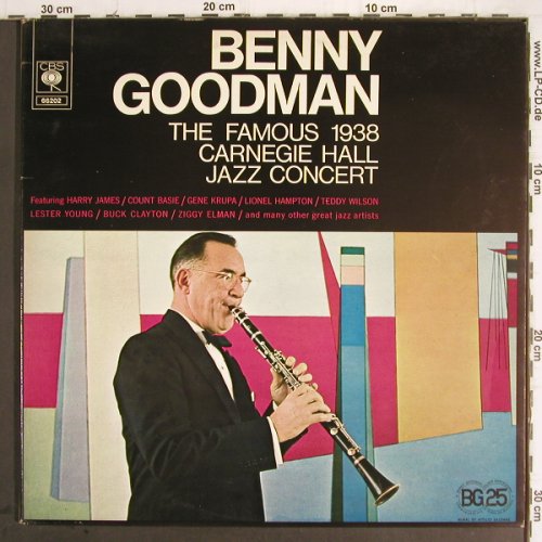 Goodman,Benny: The Famous 1938 Carnegie Hall JazzC, CBS (CBS 66 202), NL, Ri, 1970 Typ: 2LP Best.-Nr.: Y9602 Preis: 9,00 Euro