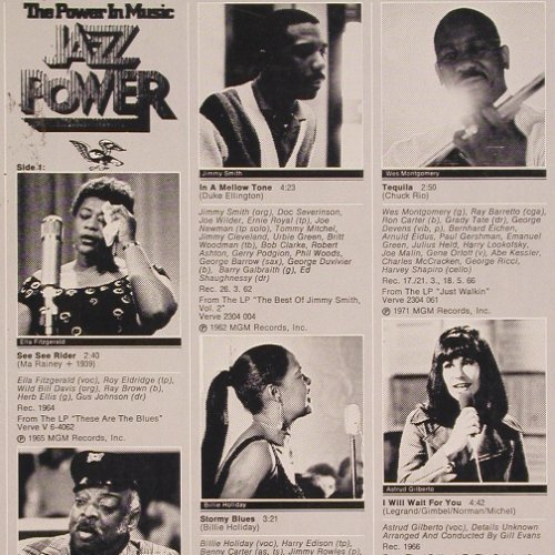 V.A.Jazz Power - The Power in Music: Ella Fitzgerald... Charlie Parker, Verve(2367 201), D, m-/vg+,  - LP - Y9876 - 6,00 Euro