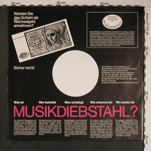 Musikdiebstahl ?: Info zum Schutz vor,, Ariola(97060), D, 1981 - Sleeve - X6797 - 2,50 Euro