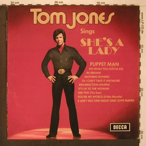Jones,Tom: sings She's A Lady - Only COVER, Decca(SKL 5089), UK, 1971 - Cover - X7271 - 4,00 Euro