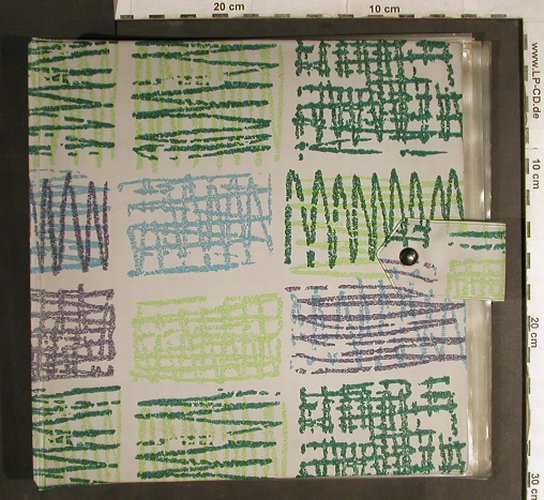 Album 10": Kunststoff grün blau Muster, kein Index(), 12 Taschen,  - Alb10" - Z103 - 5,00 Euro