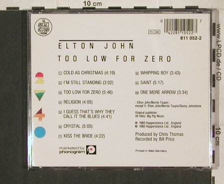 John,Elton: Too Low For Zero, Rocket(811 052-2), D, 1983 - CD - 80210 - 10,00 Euro