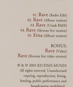 Siddharta: Rave*6 / Etna, Digi, FS-New, KD Finis Mundi (0030085min), EU, 2005 Typ: CD5" Best.-Nr.: 80268 Preis: 3,00 Euro