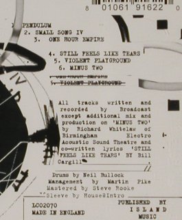 Broadcast: Pendulum EP, Warp (WAP162 CD), UK, 2003 Typ: CD5" Best.-Nr.: 81013 Preis: 7,50 Euro