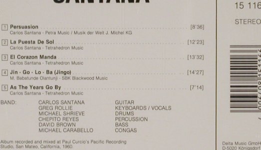 Santana: Same, Jin-go-lo-ba(Jingo),Persuas.., LaserLight (15 116), D, 1989 Typ: CD Best.-Nr.: 81135 Preis: 5,00 Euro