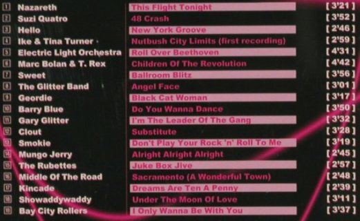 V.A.Best Of Glam & Glitter: Nazareth...Bay City Rollers, BMG (74894 2), EU, 01 Typ: CD Best.-Nr.: 81162 Preis: 5,00 Euro