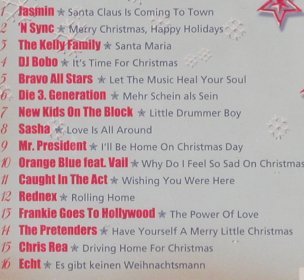 V.A.Bravo Cristmas: Jasmin...Echt, 16 Tr., TCM / Warner (201283), D, 2001 Typ: CD Best.-Nr.: 81970 Preis: 7,50 Euro