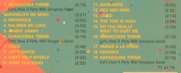 Saragossa Band: Party with, ZYX (55002-2), D Typ: CD Best.-Nr.: 81990 Preis: 7,50 Euro
