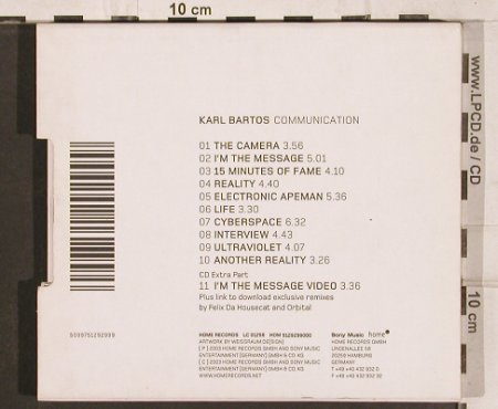 Bartos,Karl: Communication, Digi gx, Home Rec., , 2003 Typ: CDgx Best.-Nr.: 82074 Preis: 24,00 Euro