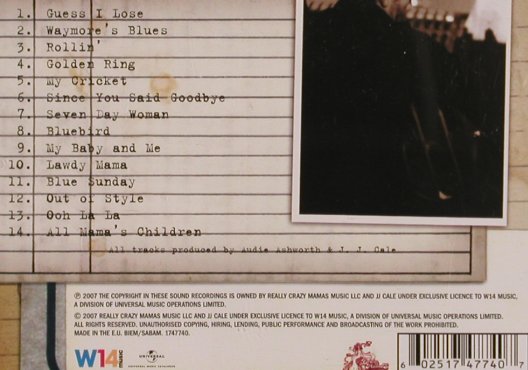 Cale,J.J: Rewind,unreleased recordings, 14Tr., Crazy Mama's(1747740), EU, 2007 - CD - 82140 - 7,50 Euro