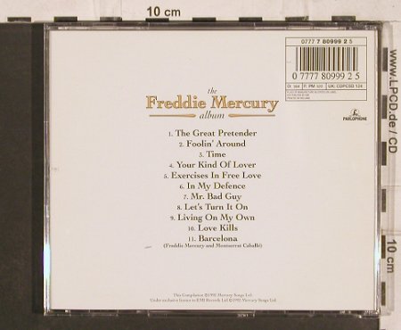 Mercury,Freddie: Album, Parlophone(077778099925), NL, 1992 - CD - 82164 - 6,00 Euro