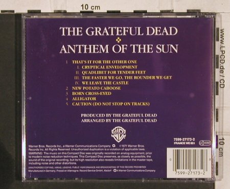 Grateful Dead: Anthems Of The Sun, WB(), D, 1971 - CD - 82262 - 7,50 Euro