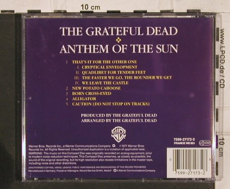 Grateful Dead: Anthems Of The Sun, WB, D, 1971 Typ: CD Best.-Nr.: 82262 Preis: 7,50 Euro