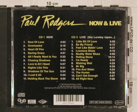 Rodgers,Paul: Now & Live,Lim.Ed., SPV(), D, 1997 - 2CD - 82304 - 10,00 Euro