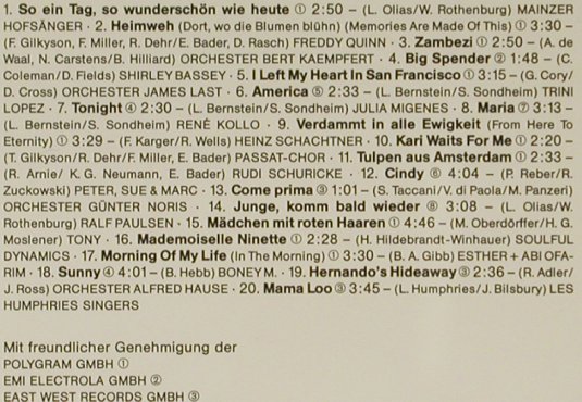 V.A.Ein Halbes Jahrhundert Musik: 4, 20 Tr., u.Boney M. Les Humphries, Sikorski (SIK-9/4), D Typ: CD Best.-Nr.: 82315 Preis: 7,50 Euro