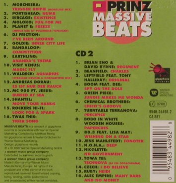 V.A.Massive Beats Vol.1: Morcheba,Portish,Goldie, WB, D, 1996 Typ: 2CD Best.-Nr.: 82322 Preis: 10,00 Euro