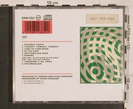 Genesis: Invisible Touch, Virgin (GEN CD2), UK, 1986 Typ: CD Best.-Nr.: 82857 Preis: 5,00 Euro