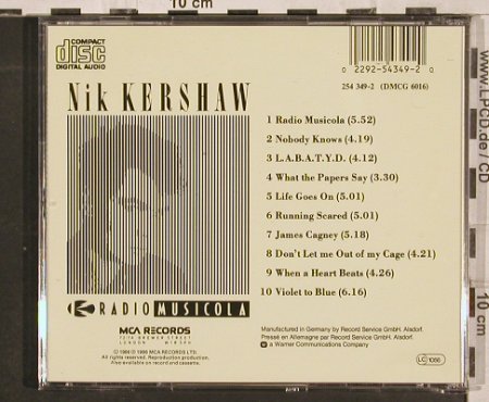 Kershaw,Nick: Radio Musikula, MCA(254 349-2), D, 1986 - CD - 82860 - 7,50 Euro