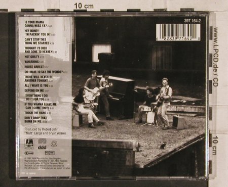Adams,Bryan: Waking Up The Neighbours, AM (397 164-2), D, 1991 Typ: CD Best.-Nr.: 82969 Preis: 5,00 Euro