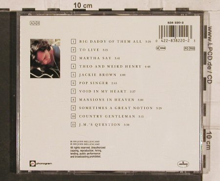 Cougar Mellencamp,John: Big Daddy, Mercury (838 220-2), D, 1989 Typ: CD Best.-Nr.: 83039 Preis: 5,00 Euro
