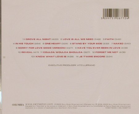 Dion,Celine: One Heart, Columbia (510877 2), EU, 2003 Typ: CD Best.-Nr.: 83050 Preis: 7,50 Euro