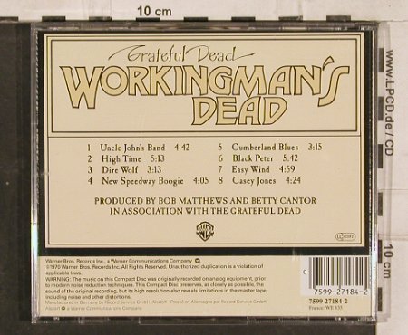Grateful Dead: Workingman's Dead, WB(), D, 1970 - CD - 83111 - 7,50 Euro