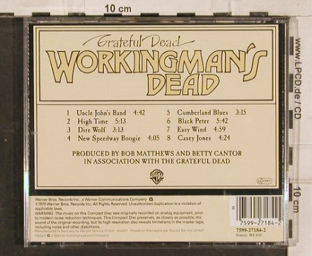 Grateful Dead: Workingman's Dead, WB, D, 1970 Typ: CD Best.-Nr.: 83111 Preis: 7,50 Euro