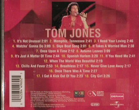 Jones,Tom: Millennium Edition, 18 Tr., Universal Deram, D, 2000 Typ: CD Best.-Nr.: 83147 Preis: 5,00 Euro