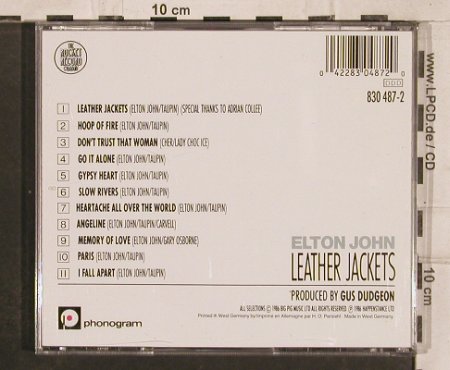 John,Elton: Leather Jackets, Rocket(830 487-2), D, 1986 - CD - 83158 - 7,50 Euro