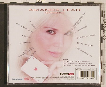 Lear,Amanda: Tendance, Le Marais(), EU, 2001 - CD - 83191 - 6,00 Euro