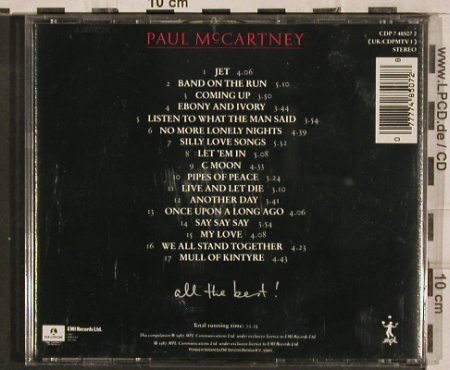 Mc Cartney,Paul: All The Best, Parlophone(), A, 1986 - CD - 83201 - 10,00 Euro