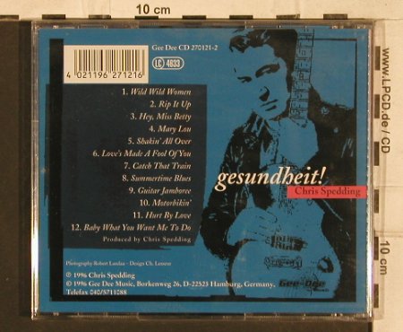 Spedding,Chris: Gesundheit!'91-Live in Bremen, Gee-Dee(270121-2), D,FS-New, 1996 - CD - 83317 - 7,50 Euro