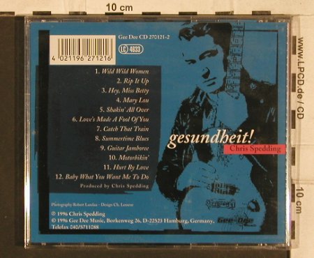 Spedding,Chris: Gesundheit!'91-Live in Bremen, Gee-Dee (270121-2), D,FS-New, 1996 Typ: CD Best.-Nr.: 83317 Preis: 7,50 Euro