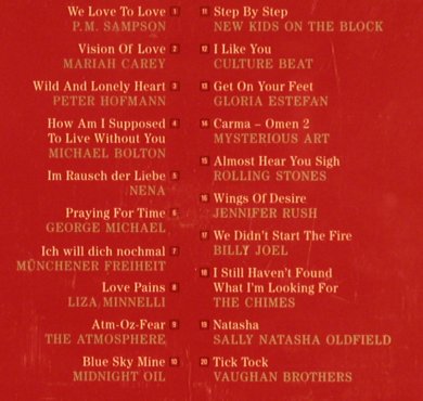 V.A.Danke'90 Pop: Nena, Rolling Stones,GeorgeMichael., CBS (CD 1990), A, 1990 Typ: CD Best.-Nr.: 83449 Preis: 10,00 Euro