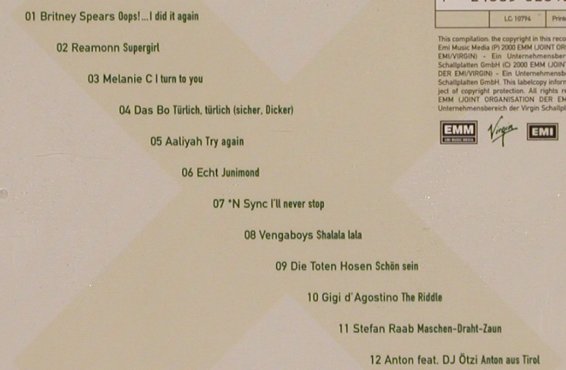 V.A.ChartXpress: Britney Spears..Anton f.DJ Ötzi, EMM, EU,12Tr., 2000 Typ: CD Best.-Nr.: 83509 Preis: 5,00 Euro