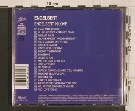 Engelbert: In Love, Epic (462 559 2), NL, 1988 Typ: CD Best.-Nr.: 83698 Preis: 5,00 Euro