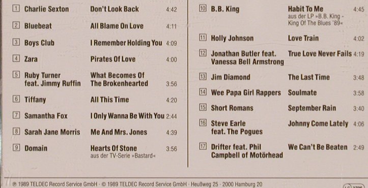 V.A.Hot on 45: Februar/März '89,Ch.Sexton..Drifter, Teldec (68.24584), D, 1989 Typ: CD Best.-Nr.: 83722 Preis: 7,50 Euro