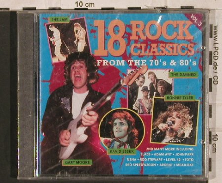 V.A.18 Rock Classics Vol.3: 70's&80's,John Parr...David Essex, Pickwick(PMP 102), UK,FS-New,  - CD - 83724 - 6,00 Euro