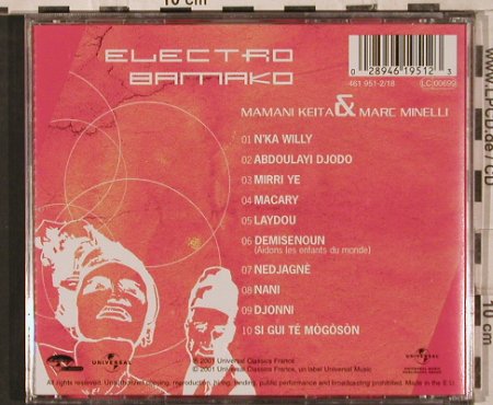Keita,Mamani & Marc Minelli: Electro Bamako, Universal, , 2001 Typ: CD Best.-Nr.: 84054 Preis: 7,50 Euro