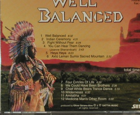 Shanti,Oliver & Friends: Well Balanced, Sattva Music(), D, 1995 - CD - 84169 - 7,50 Euro