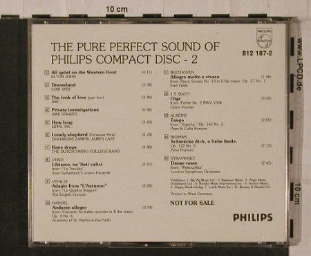 V.A.Pure Perfect Sound Of Philips: CD 2,Elton John...Stravinsky, Philips (812 187-2), D, 1983 Typ: CD Best.-Nr.: 84294 Preis: 30,00 Euro