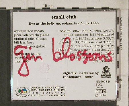 Gin Blossoms: Small Club, Live at the belly up, Home Rec (HR 5913-9), I, 1994 Typ: CD Best.-Nr.: 90169 Preis: 10,00 Euro