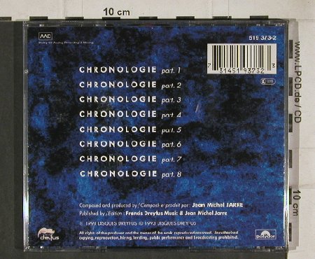 Jarre,Jean Michel: Chronolgy Part 1-8, Dreyfus (519 373-2), F, 1993 Typ: CD Best.-Nr.: 90208 Preis: 11,50 Euro