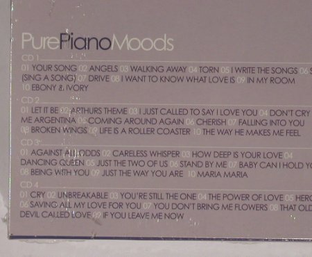 V.A.Pure Piano Moods: 4CDs of sensual arelaxing, FS-New, Beechwood (PURcd06), UK,Boxset, 03 Typ: 4CD Best.-Nr.: 90414 Preis: 10,00 Euro