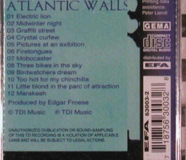 Tangerine Dream: Atlantic Walls, FS-New, TDI(003), D,  - CD - 90425 - 10,00 Euro